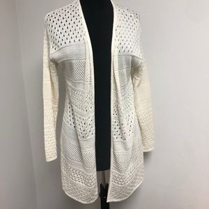Time & Tru Long Open Cable Light, Long Cardigan